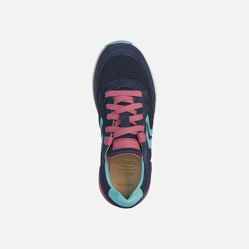 Geox Sneakers Navy/Pink Alben - Geox Girls Shoes - FQERBO265